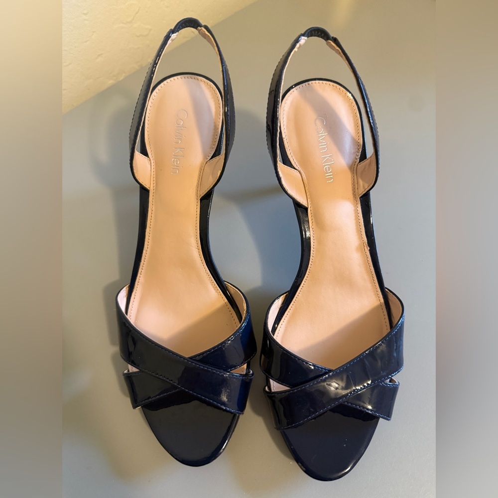 Calvin Klein Lucette Heels with Crisscross Design -Size 7.5 Women